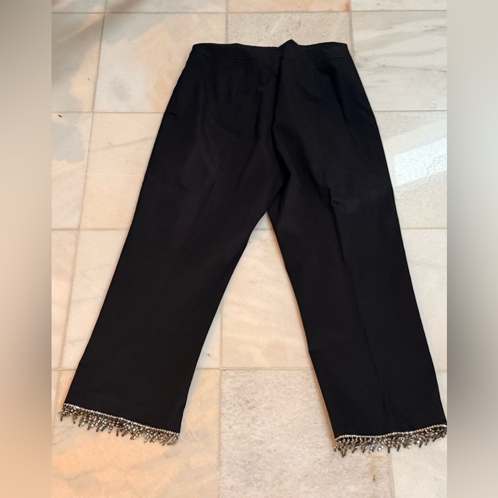 Cache Black Ankle Pants with Rhinstones